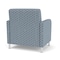 Lesro Siena Lounge Reception Wide Guest Chair, Brushed Steel, RS Rain Song Upholstery SN1201 - alternate 2
